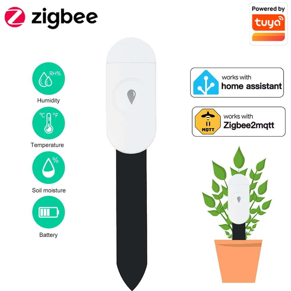 Smart Garden Monitor - Tuya zigbee temperatura umidade detector de