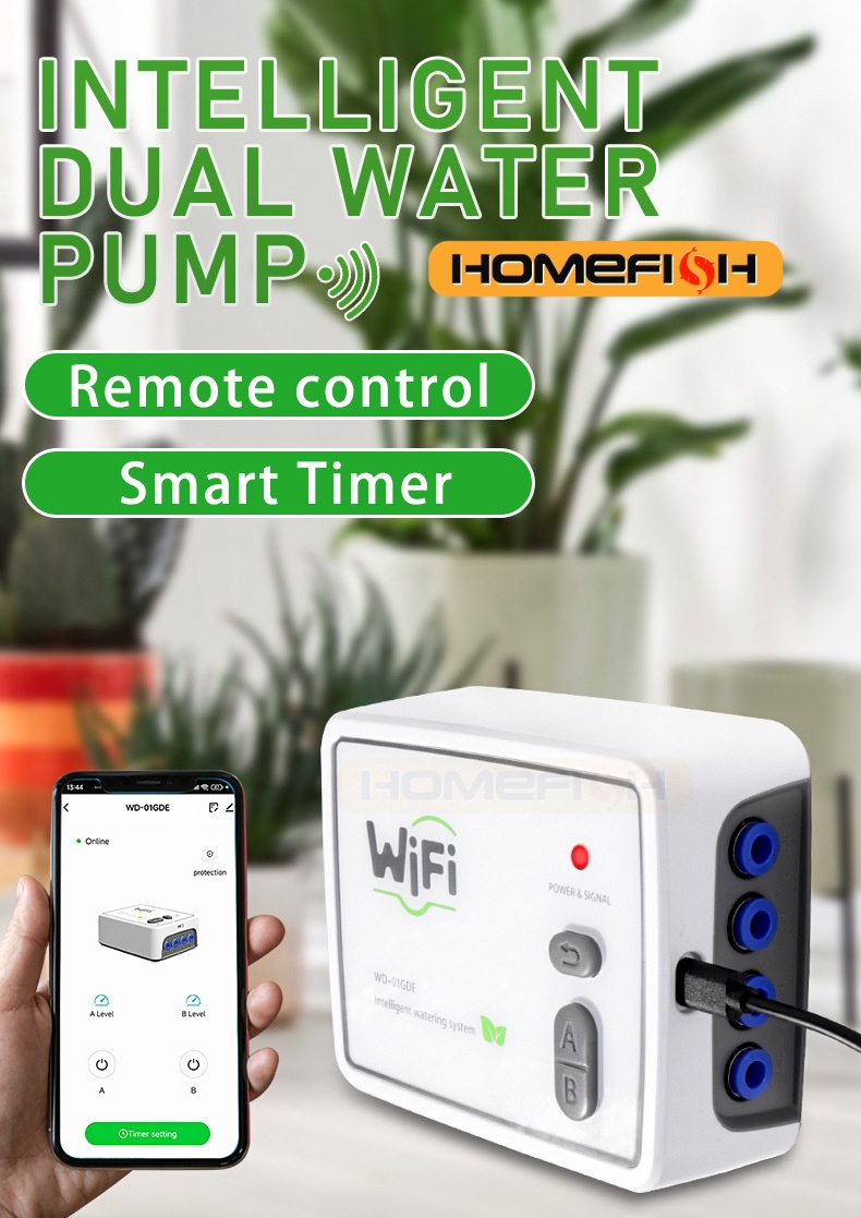 Smart Garden Domes - Homefish wifi inteligente bomba dupla automática