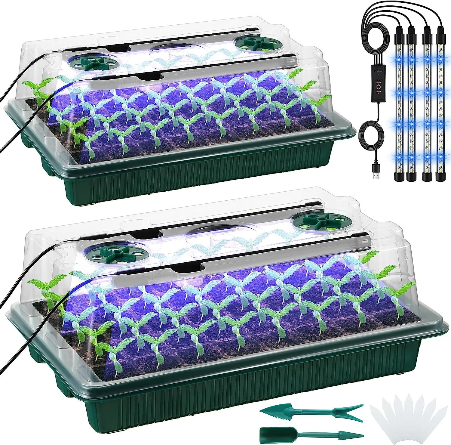 Smart Garden Domes - 2 Pacotes, Bandejas para Sementes com