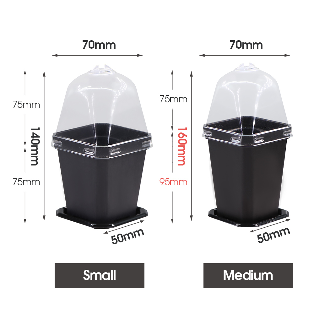 Vasos de plantador pretos resi - Smart Garden Domes avaliação e preço